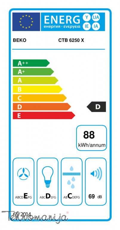 Beko napa CTB 6250 X