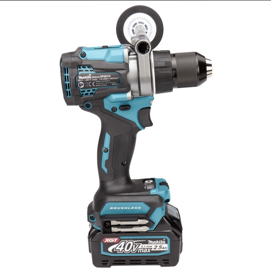 Makita akumulatorska bušilica-odvijač XGT DF001GD201 (40Vmax, Li-ion, 2x2.5Ah) brushless motor