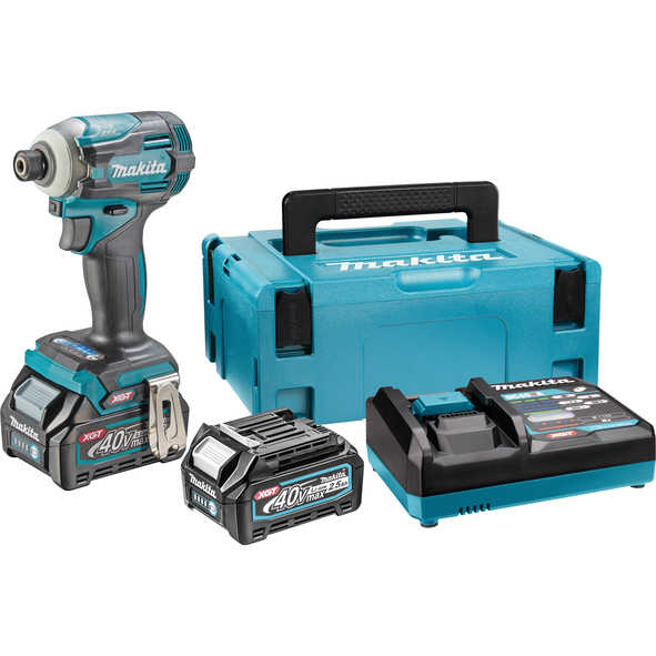 Makita akumulatorski udarni odvijač XGT TD001GD201 (40Vmax, Li-ion, 2x4Ah) brushless motor