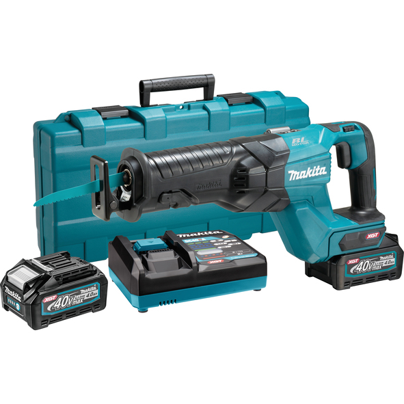 Makita akumulatorska sabljasta pila XGT JR001GM201 (40Vmax, Li-ion, 2x4,0Ah) brushless motor