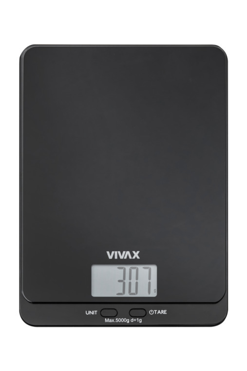 VIVAX kuhinjska vaga KS-502B od 1 g do 5.000 g; CRNA