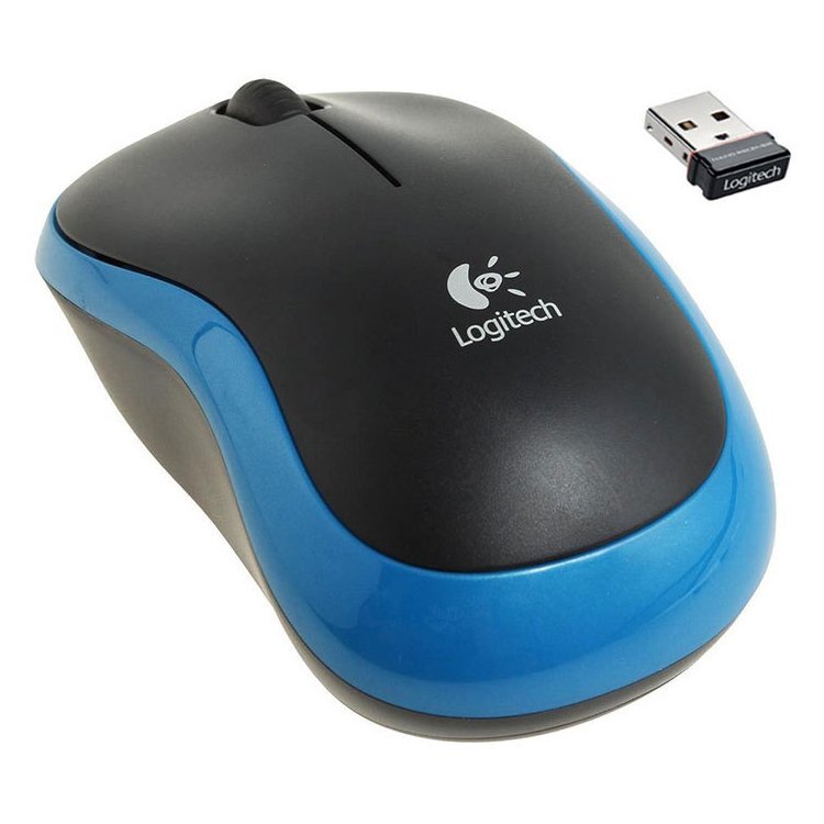Logitech miš M185, bežični, plavi