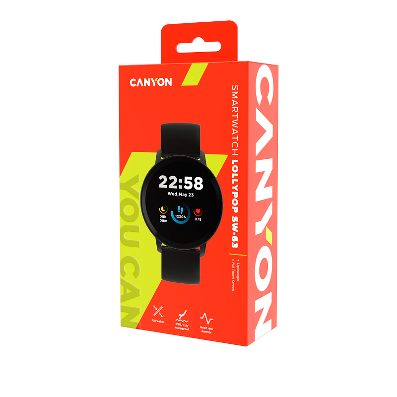 CANYON Lollypop SW-63 Pametni sat, Crni