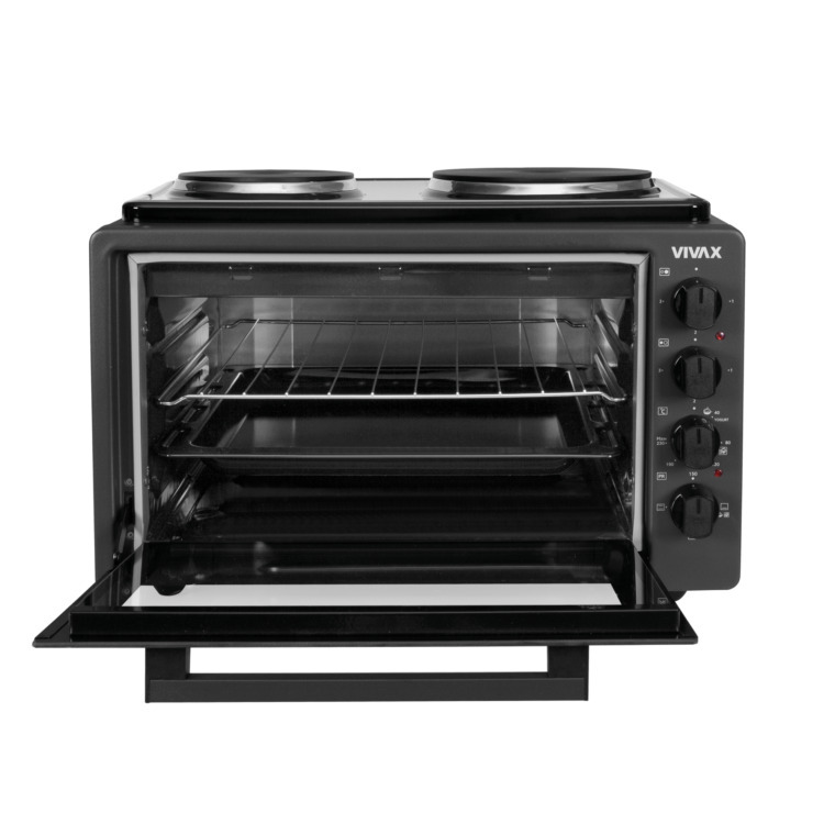 VIVAX mini pećnica MO-4201 B; Pećnica 1300 W, Grijaće ploče 1500 W+1000 W; 42.0 L.; CRNA