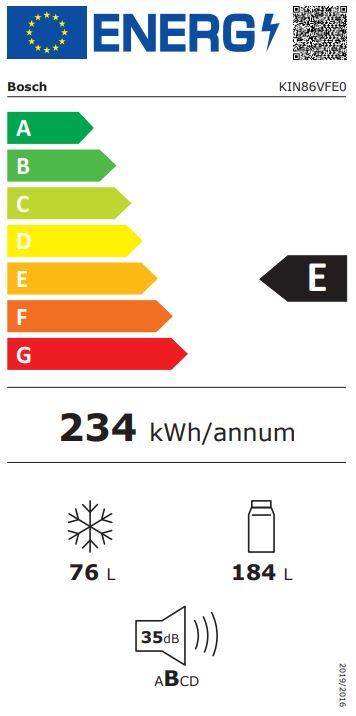 Bosch frižider KIN86VFE0