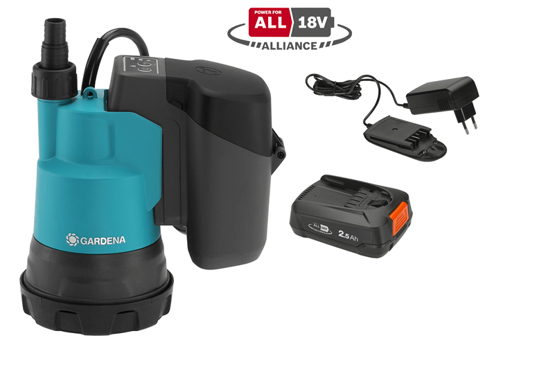 Gardena potopna pumpa 2000/2 18V P4A sa baterijom