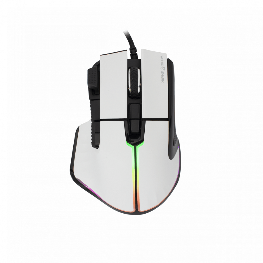 WHITE SHARK gaming miš GM-9006 MARROK White RGB, bijeli