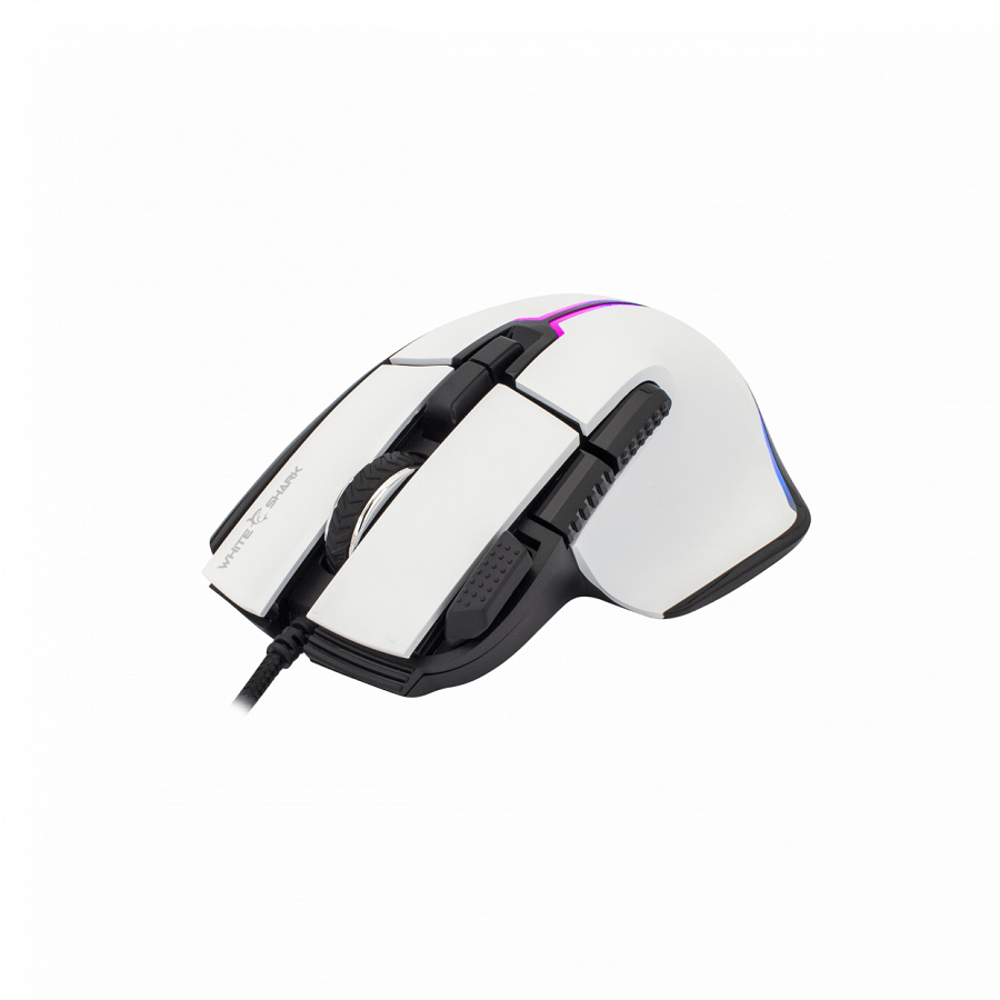 WHITE SHARK gaming miš GM-9006 MARROK White RGB, bijeli