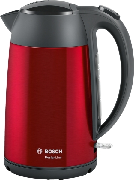 BOSCH kuhalo za vodu TWK3P424 DesignLine; 1.7 lit:; 2400 W; Prekriveni grijač; Crvena