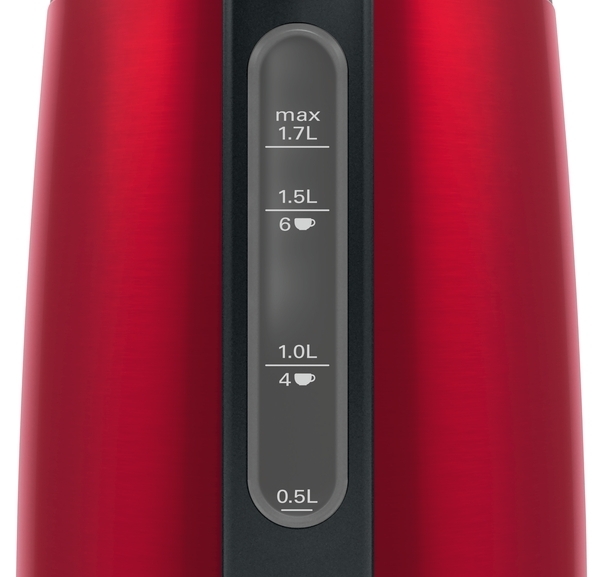 BOSCH kuhalo za vodu TWK3P424 DesignLine; 1.7 lit:; 2400 W; Prekriveni grijač; Crvena
