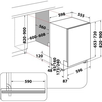 Indesit perilica posuđa D2I HD524 A