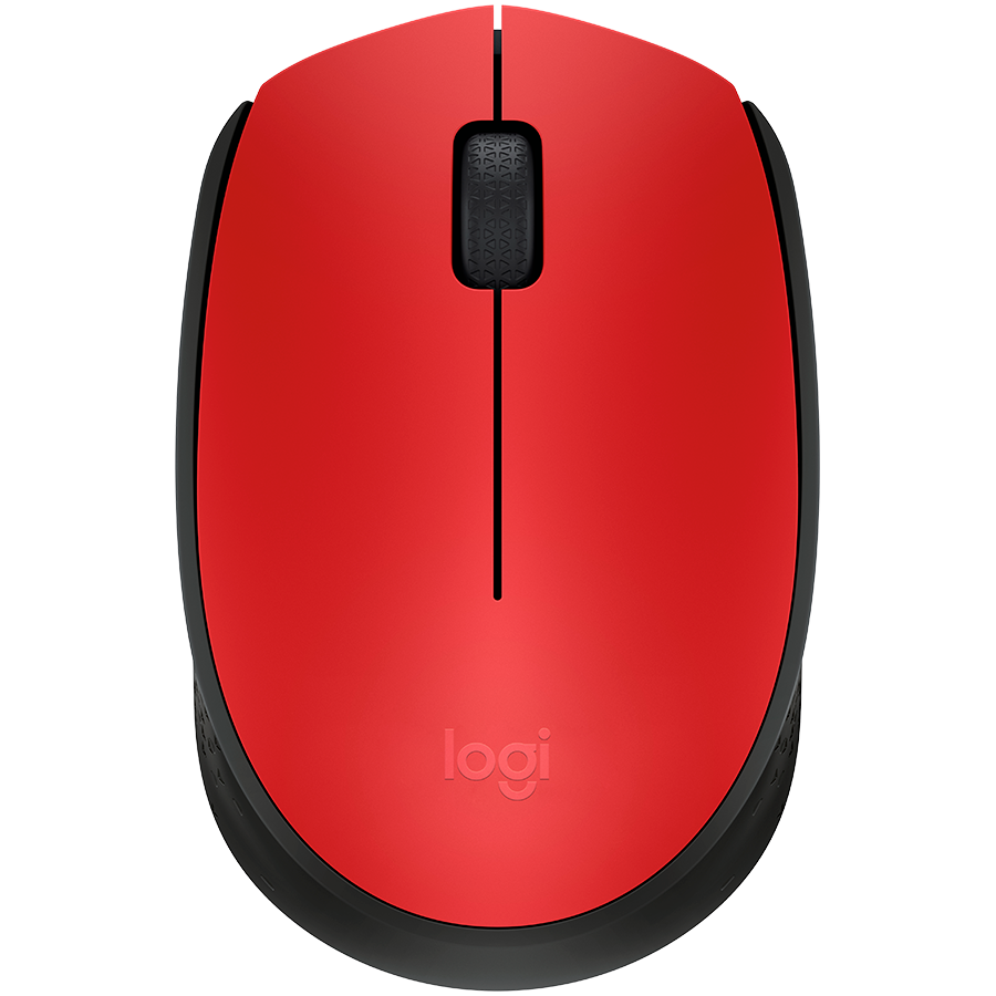 Logitech miš M171 Wireless, bežični, crveni