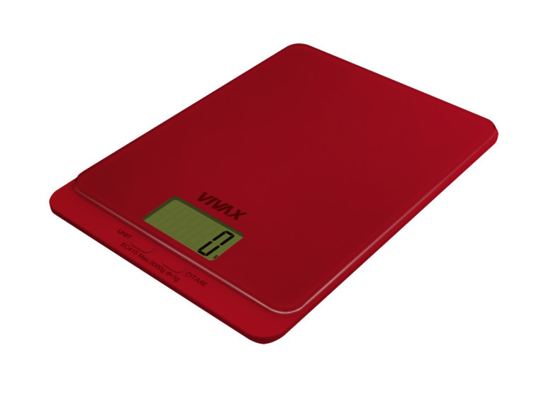 VIVAX kuhinjska vaga KS-505R od 1 g do 5.000 g CRVENA