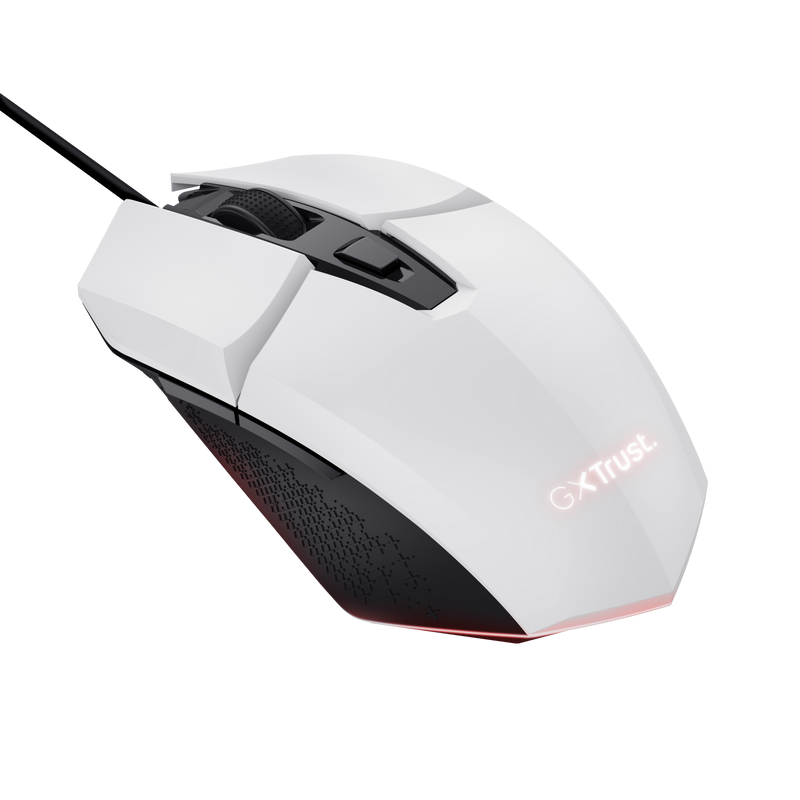 Trust gaming miš GXT109B Felox, žičani, bijeli