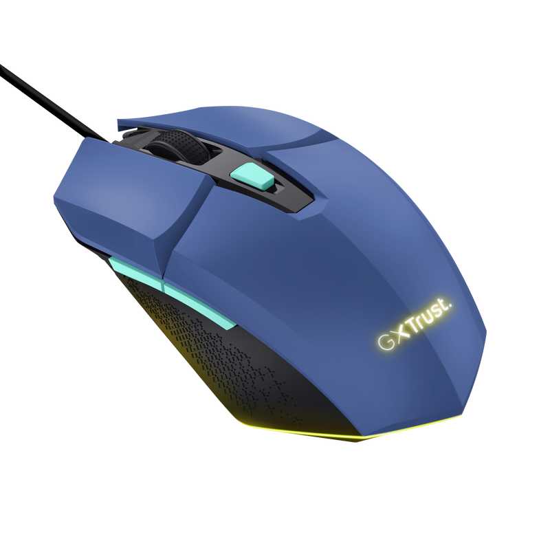Trust gaming miš GXT109B Felox, žičani, plavi