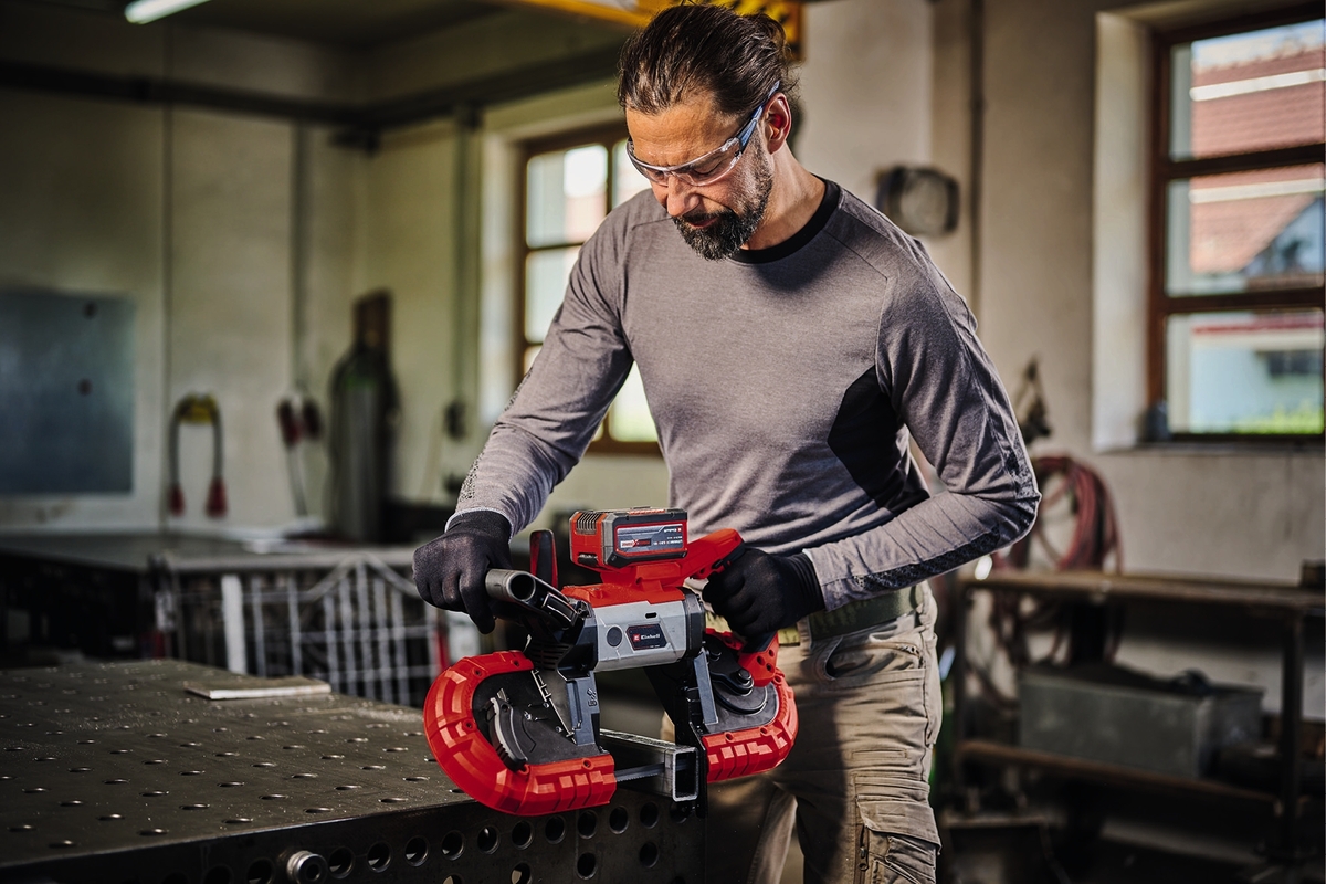 Einhell akumulatorska tračna pila za metal TE-MB 18/127 Li, SOLO ALAT