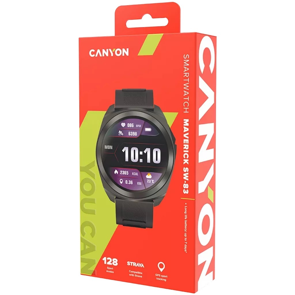CANYON Maverick pametni sat SW-83, Crni