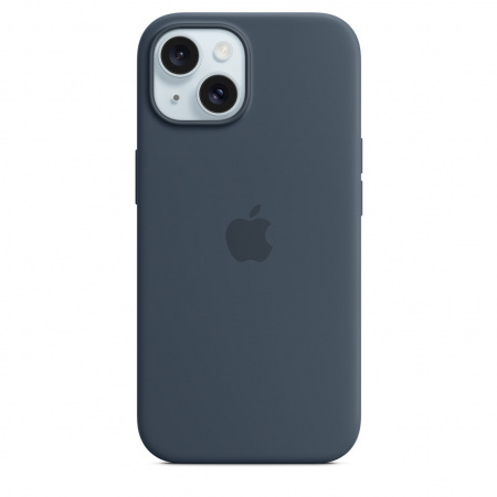 Apple iPhone 15 Silicone Case w MagSafe - Storm Blue