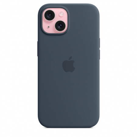 Apple iPhone 15 Silicone Case w MagSafe - Storm Blue