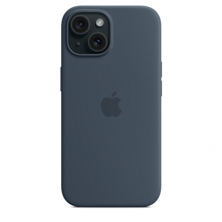 Apple iPhone 15 Silicone Case w MagSafe - Storm Blue