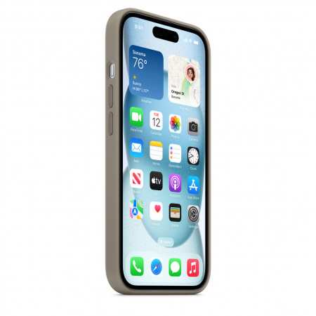 Apple iPhone 15 Silicone Case w MagSafe - Clay