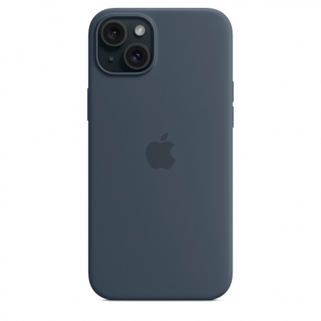Apple iPhone 15 Plus Silicone Case w MagSafe - Storm Blue