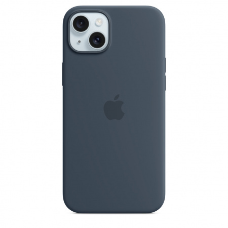 Apple iPhone 15 Plus Silicone Case w MagSafe - Storm Blue