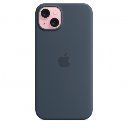 Apple iPhone 15 Plus Silicone Case w MagSafe - Storm Blue