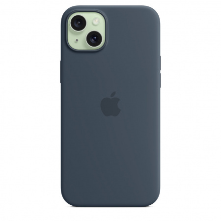 Apple iPhone 15 Plus Silicone Case w MagSafe - Storm Blue