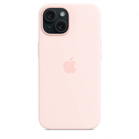 Apple iPhone 15 Silicone Case w MagSafe - Light Pink