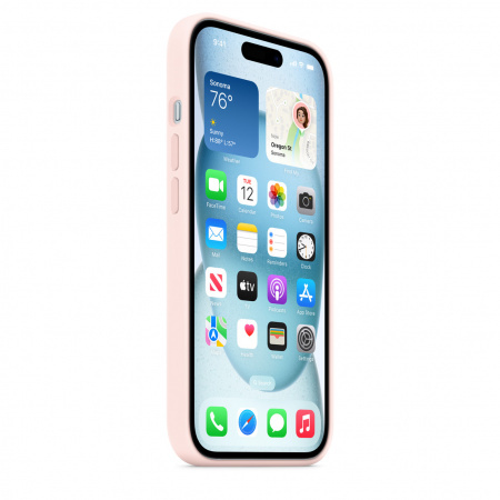 Apple iPhone 15 Silicone Case w MagSafe - Light Pink