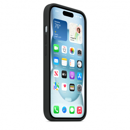 Apple iPhone 15 Silicone Case w MagSafe - Black