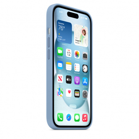 Apple iPhone 15 Silicone Case w MagSafe - Winter Blue