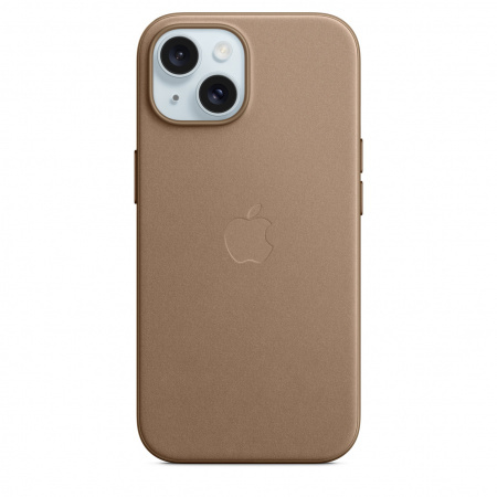 Apple iPhone 15 FineWoven Case w MagSafe - Taupe