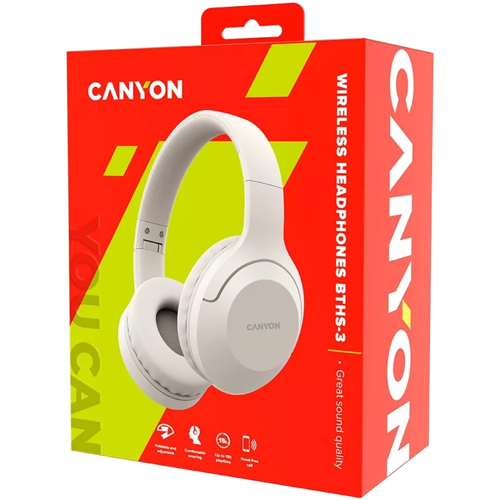 CANYON Bluetooth® slušalice CNS-CBTHS3BE, Beige