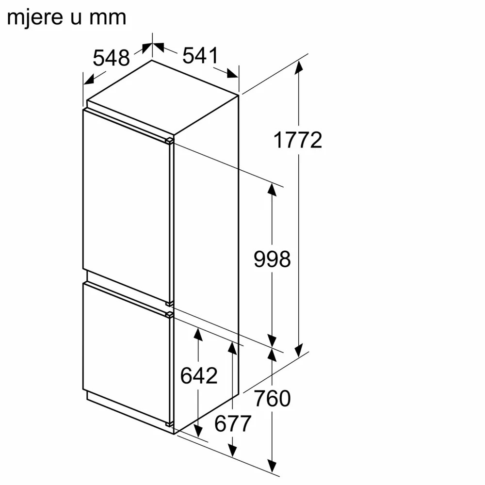 Bosch frižider KIN86NSE0