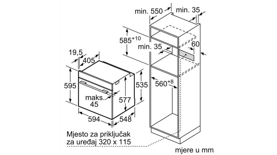 Bosch pećnica HBG7341B1