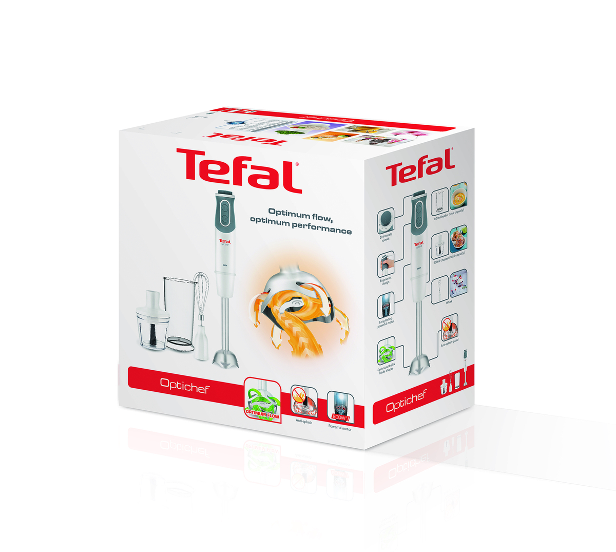 TEFAL štapni mikser HB643138 set OPTICHEF 3-u-1; 800 W