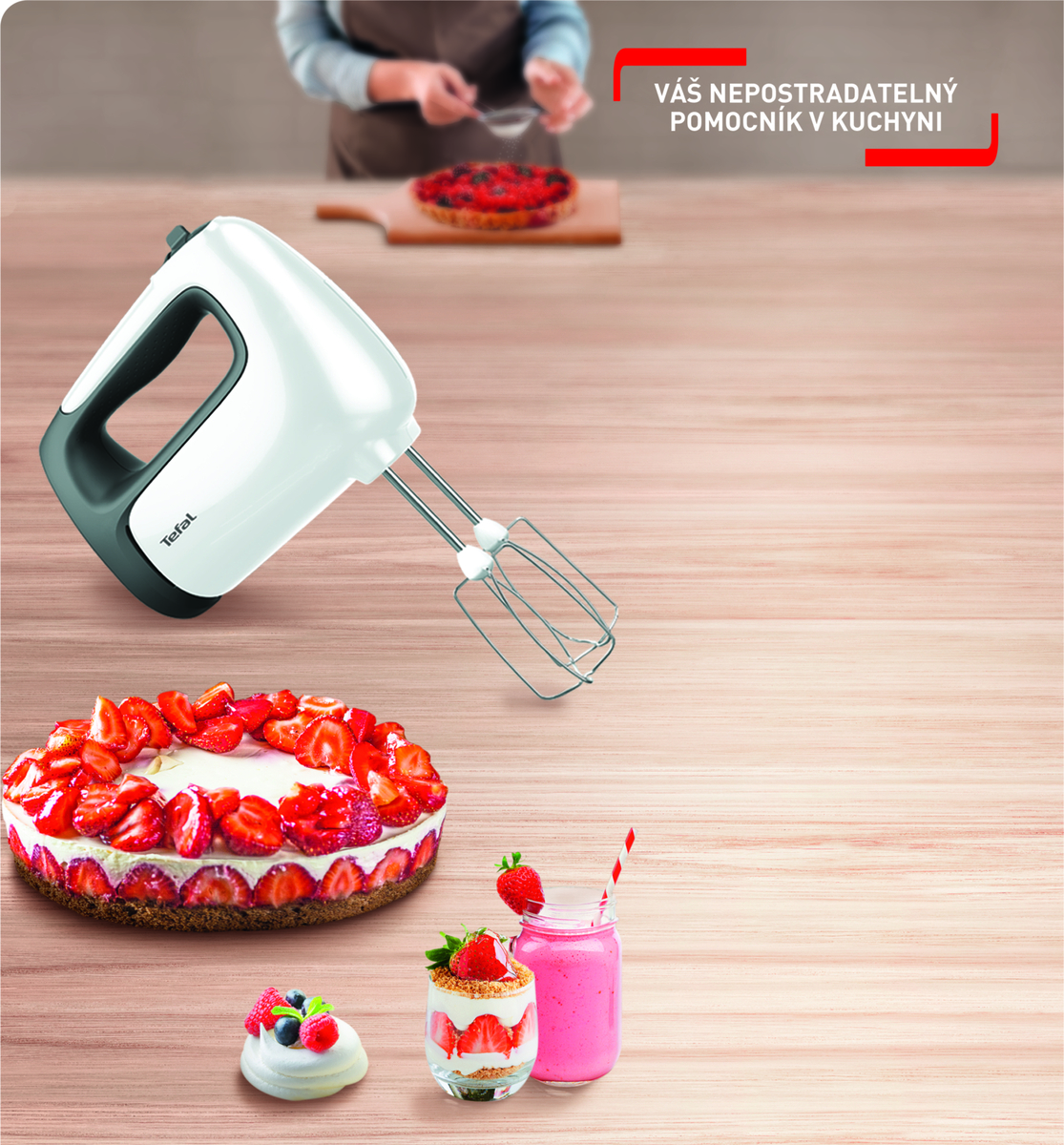 TEFAL ručni mikser HT462138 PREP'MIX+, + štapni, 500 W