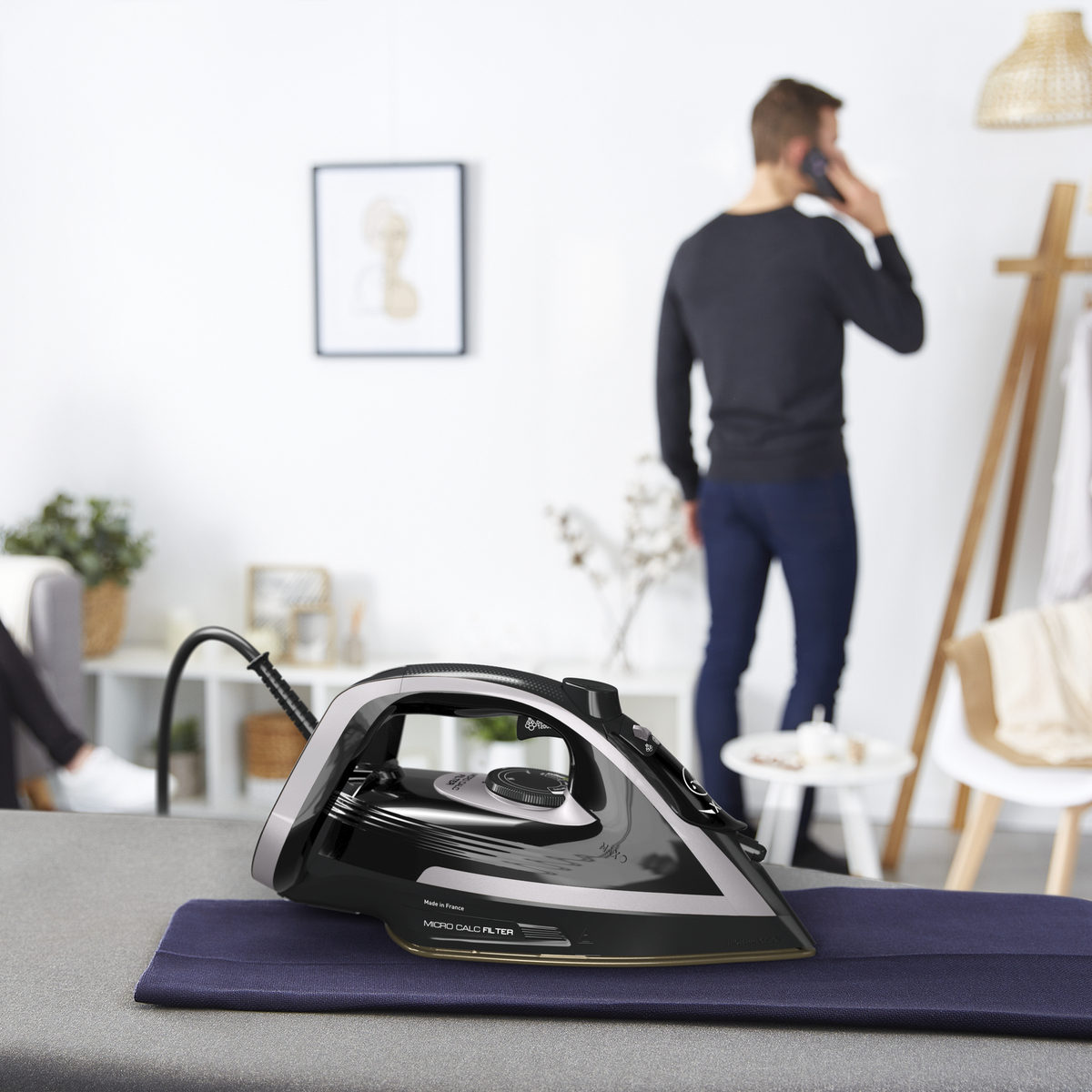 TEFAL pegla na paru FV8062E0; Puregliss Shady & Black, 3000 W