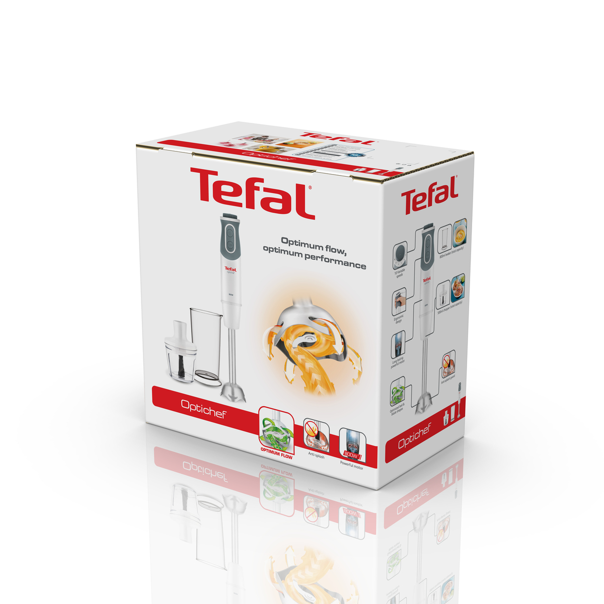 TEFAL štapni mikser HB641138 + sjeckalica; OPTICHEF, 800 W