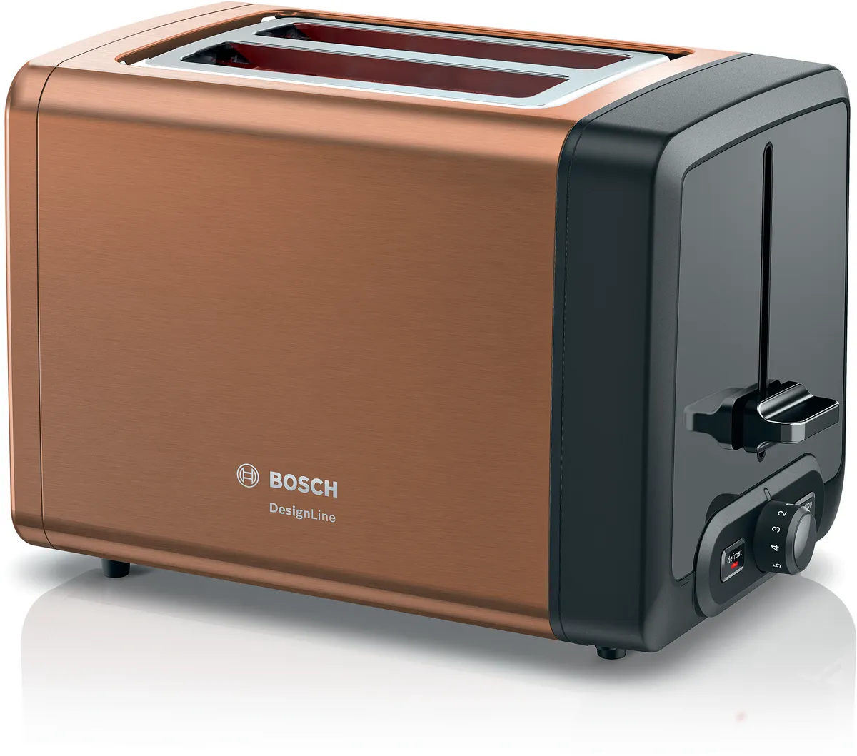 BOSCH toster TAT4P429; DesignLine; 970 W; 2x kriške; bakar
