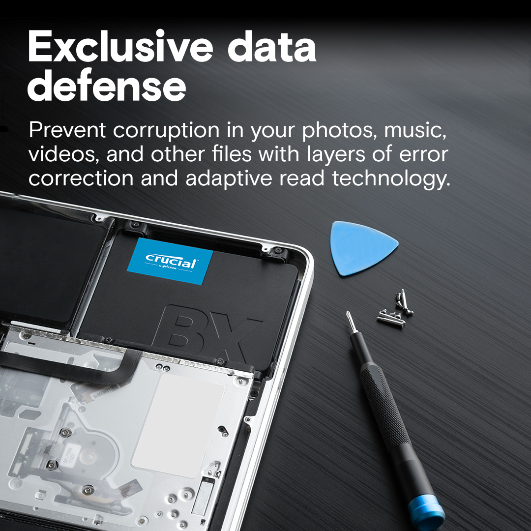 Crucial SSD 240GB BX500 2.5"SATA3540 MB/s Read, 500 MB/s Write