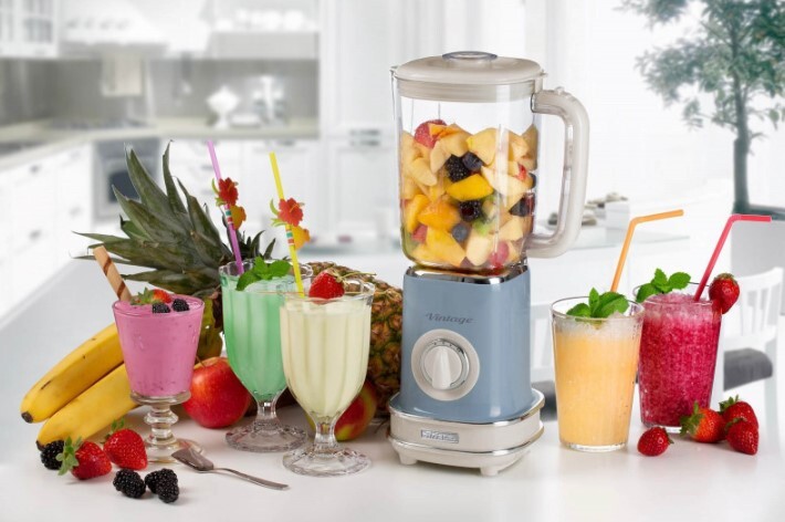 ARIETE blender 568BL VINTAGE; 500W; 1,7 lit; Plavi