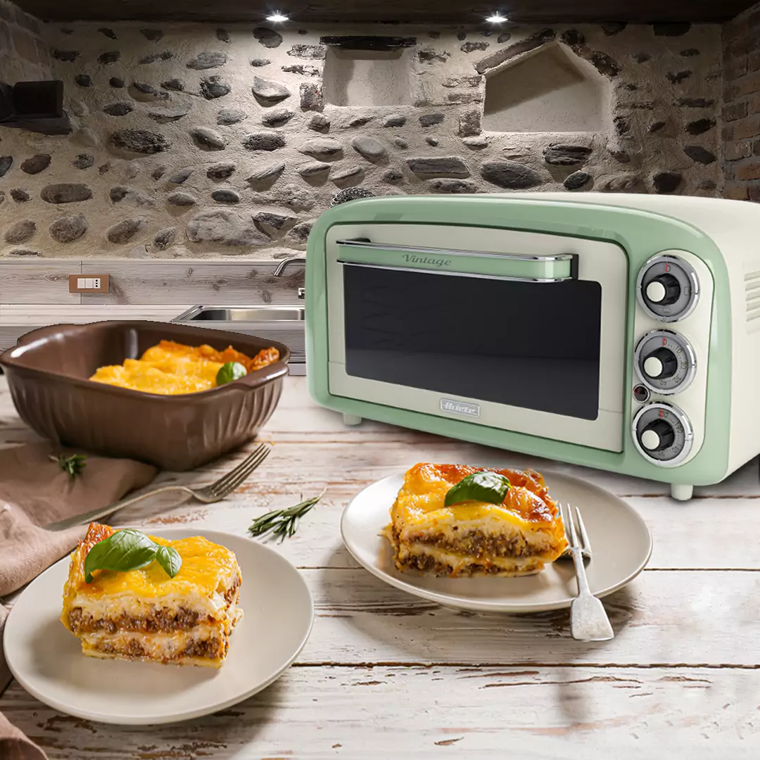 ARIETE mini rerna 979GR VINTAGE; 18l: 1380W, Zelena