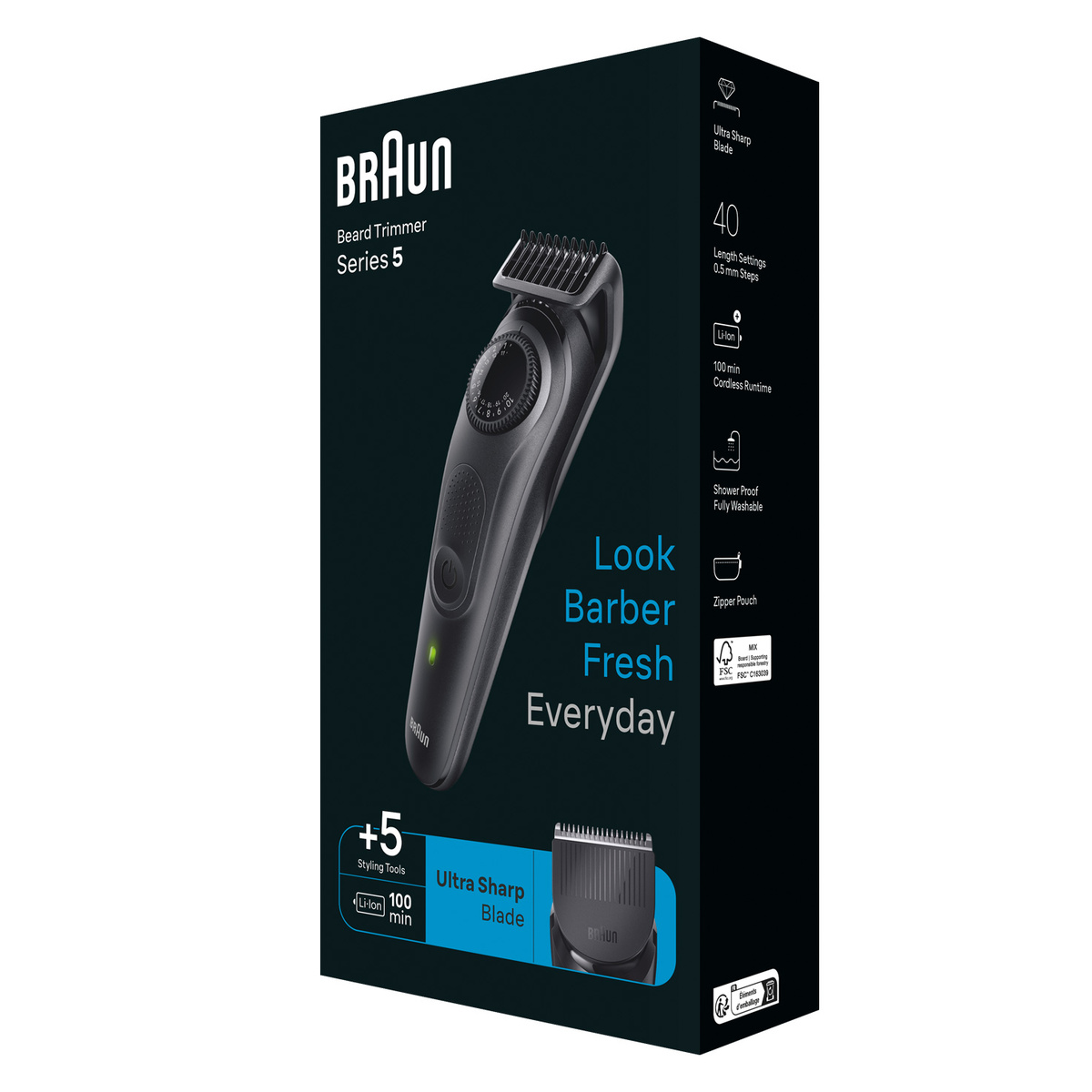 BRAUN trimer za bradu BT5420, Serija 5, Crni