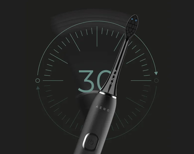 AENO Sonic električna četkica DB6: crna, 5 modova, bežično punjenje; 2 glave; 46000 rpm, 40 dana bez punjenja; IPX7