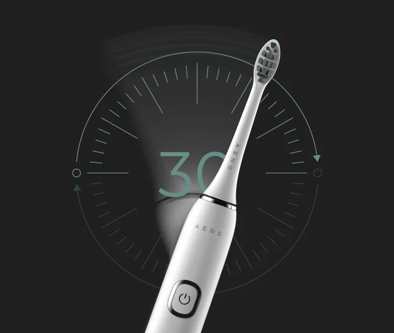 AENO Sonic električna četkica DB5: bijela, 5 modova, bežično punjenje; 2 glave; 46000 rpm, 40 dana bez punjenja; IPX7