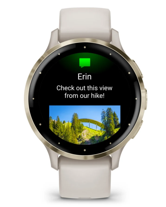 GARMIN Venu 3S, Ivory Soft Gold, 41mm,pametni sat, 010-02785-04