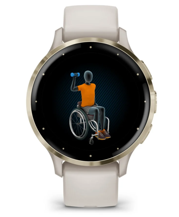 GARMIN Venu 3S, Ivory Soft Gold, 41mm,pametni sat, 010-02785-04